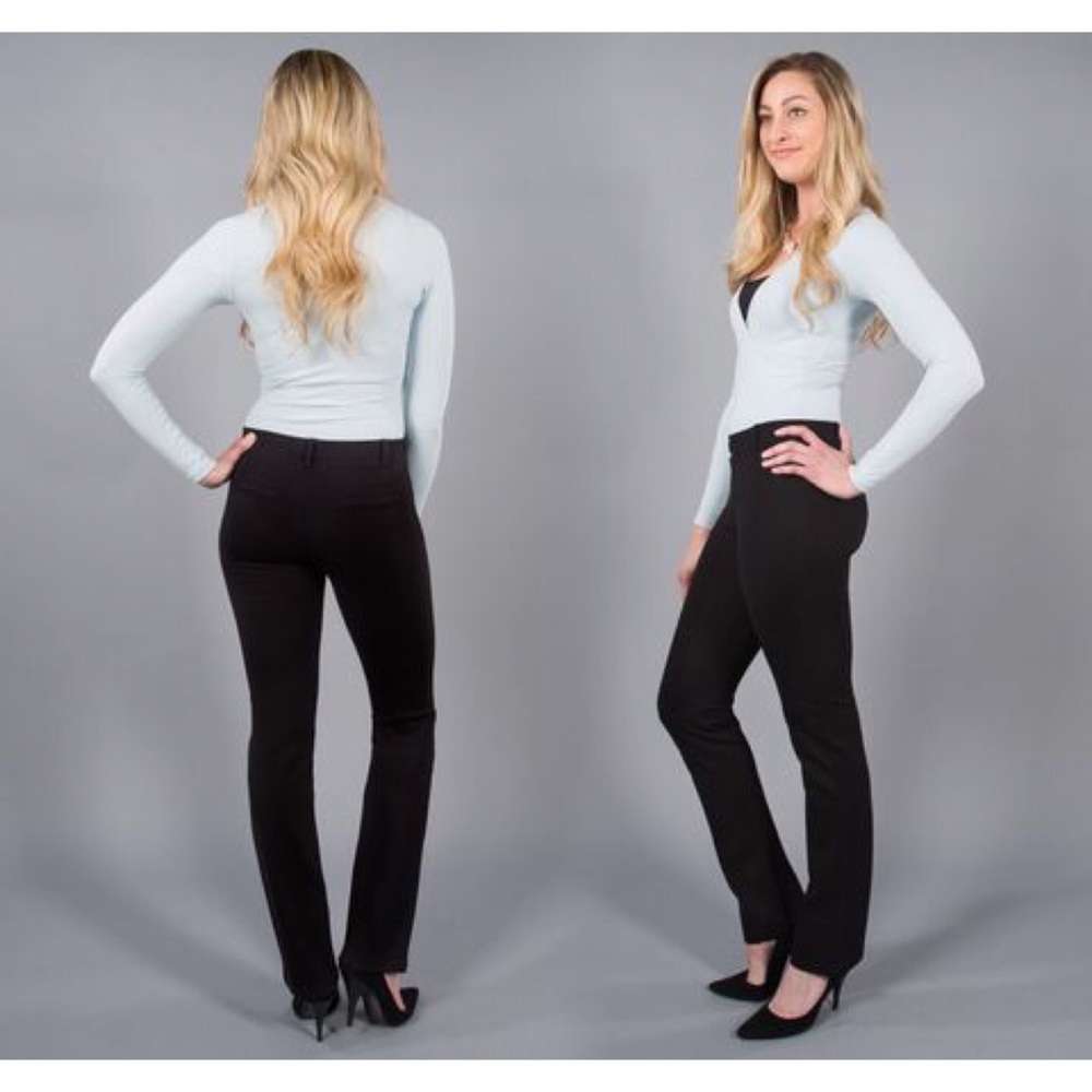 NWOT Betabrand Dress Yoga Pants Black MP Straight